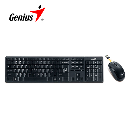 TECLADO GENIUS + MOUSE SLIMSTAR 8000ME WIRELESS BLACK SP (PN 31340045106)